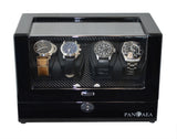 Pangea Q350 Quad Automatic Watch Winder with LED Lights - Black
