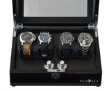 Pangea Q350 Quad Automatic Watch Winder with LED Lights - Black